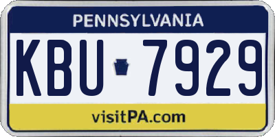 PA license plate KBU7929