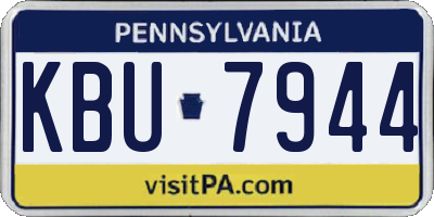 PA license plate KBU7944