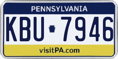 PA license plate KBU7946