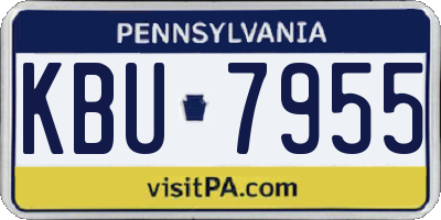 PA license plate KBU7955