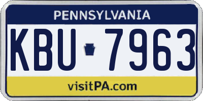 PA license plate KBU7963