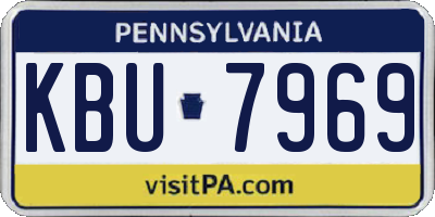PA license plate KBU7969