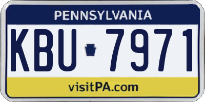 PA license plate KBU7971