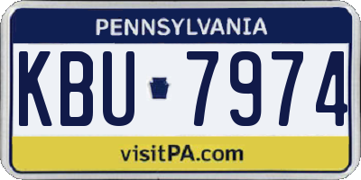 PA license plate KBU7974