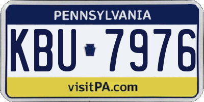 PA license plate KBU7976