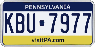 PA license plate KBU7977