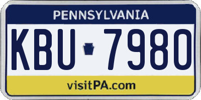 PA license plate KBU7980