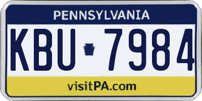 PA license plate KBU7984