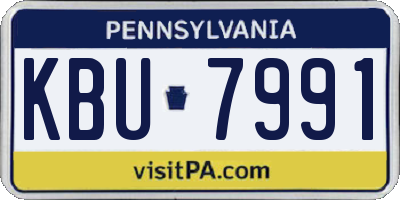 PA license plate KBU7991