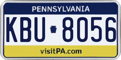 PA license plate KBU8056
