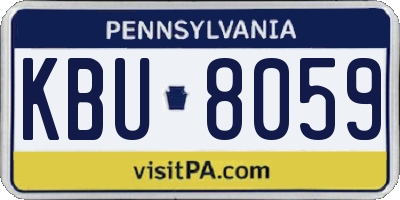 PA license plate KBU8059
