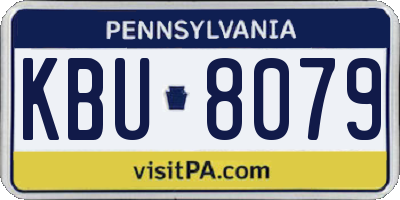 PA license plate KBU8079