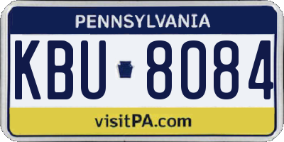PA license plate KBU8084
