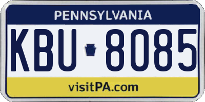 PA license plate KBU8085
