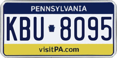PA license plate KBU8095