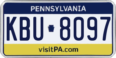 PA license plate KBU8097