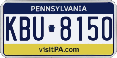 PA license plate KBU8150