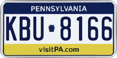 PA license plate KBU8166