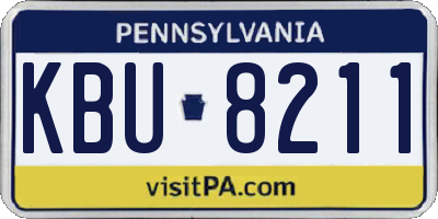 PA license plate KBU8211