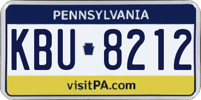 PA license plate KBU8212