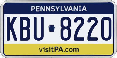 PA license plate KBU8220