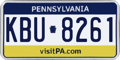 PA license plate KBU8261