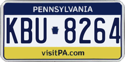 PA license plate KBU8264