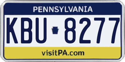PA license plate KBU8277