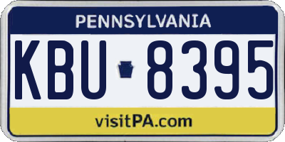 PA license plate KBU8395