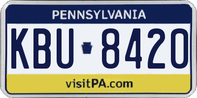 PA license plate KBU8420