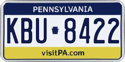 PA license plate KBU8422