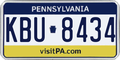 PA license plate KBU8434