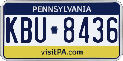 PA license plate KBU8436