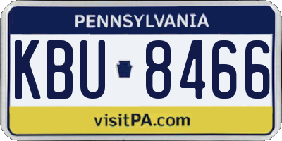 PA license plate KBU8466
