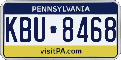 PA license plate KBU8468