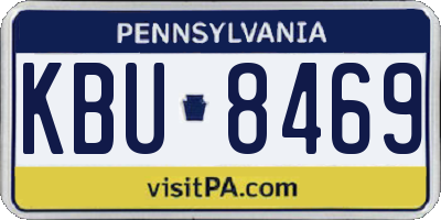PA license plate KBU8469