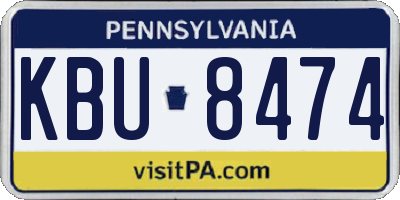 PA license plate KBU8474