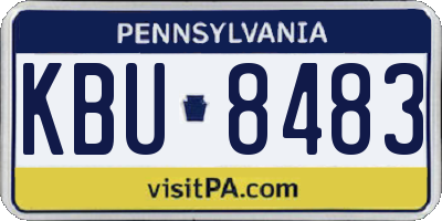 PA license plate KBU8483