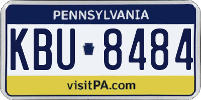 PA license plate KBU8484
