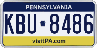 PA license plate KBU8486