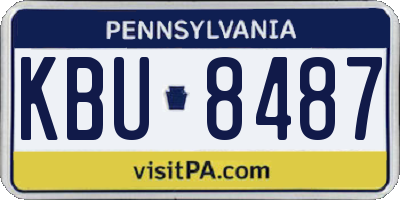 PA license plate KBU8487