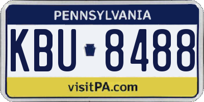 PA license plate KBU8488