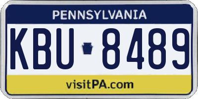 PA license plate KBU8489