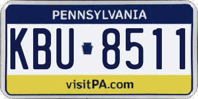 PA license plate KBU8511