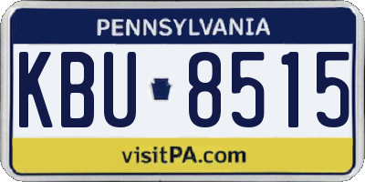 PA license plate KBU8515