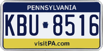 PA license plate KBU8516