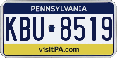 PA license plate KBU8519