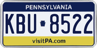 PA license plate KBU8522