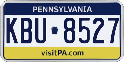 PA license plate KBU8527