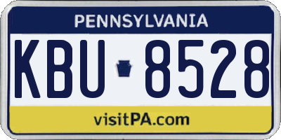 PA license plate KBU8528